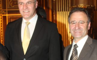 Mit dem OB Dr. Krib im goldenen Saal Augsburg